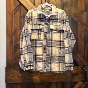 Maurices  Plaid Jacket in Gray and Pink